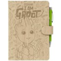 PREMIUM NOTEBOOK A5 90 PAGES BULLET CBA5008 ECO LEATHER WITH PEN-TORCH MARVEL GROOT
